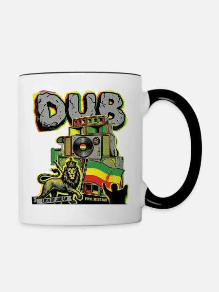 Dub Reggae Stein - Tasse zweifarbig - Weiß/Schwarz