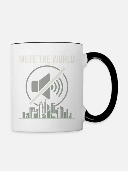 Mute Time - Tasse zweifarbig - Weiß/Schwarz
