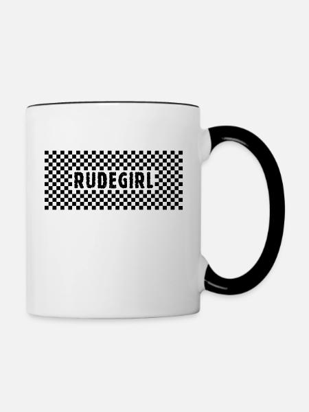 Rudegirl - Tasse zweifarbig - Weiß/Schwarz
