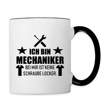 Mechaniker - Tasse zweifarbig - Weiß/Schwarz - Rechts