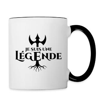 Je suis une légende - Mug contrasté - blanc/noir - Droite