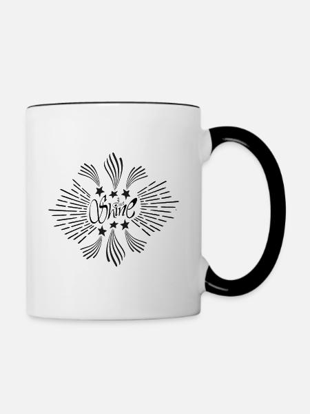 Shine - Contrasting Mug - white/black