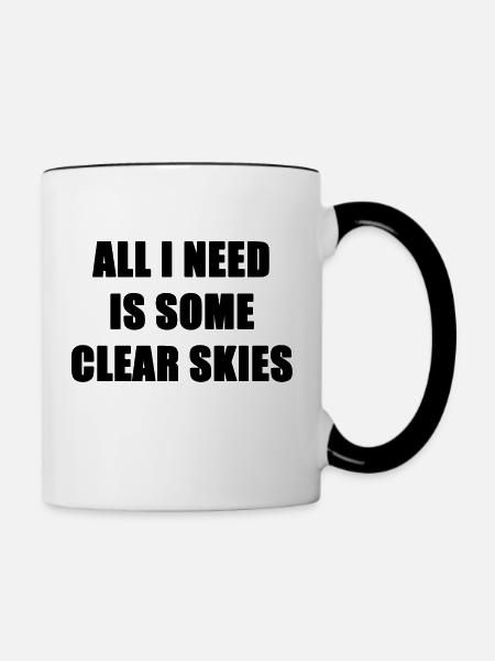 klarer Himmel schwarz - Tasse zweifarbig - Weiß/Schwarz