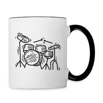 Batterie Drummer - Contrasting Mug - white/black - Right