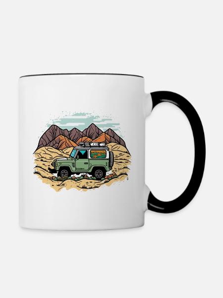 Der Offroad-Solist - Tasse zweifarbig - Weiß/Schwarz