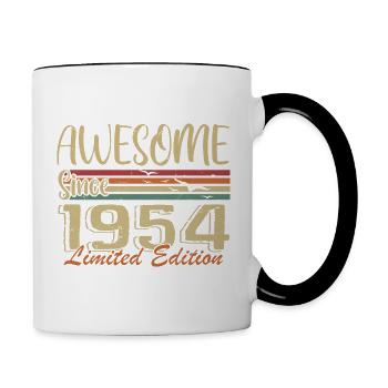 Legends Were Born In 1954 Vintage 1954 - Contrasting Mug - white/black - Right
