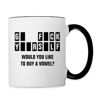 GO FUCK YOURSELF - Tasse zweifarbig - Weiß/Schwarz - Rechts