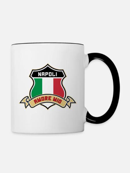 NAPOLI - Tasse zweifarbig - Weiß/Schwarz