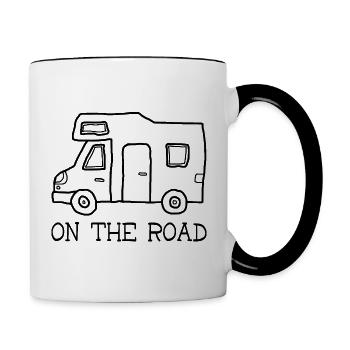 Sur la route - Mug contrasté - blanc/noir - Droite