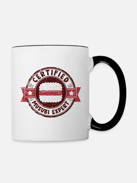 Certified Musubi Expert - Tasse zweifarbig - Weiß/Schwarz