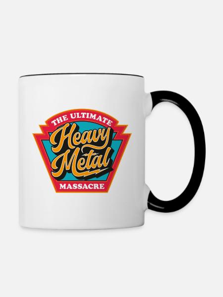 Das ultimative Heavy-Metal-Massaker - Tasse zweifarbig - Weiß/Schwarz