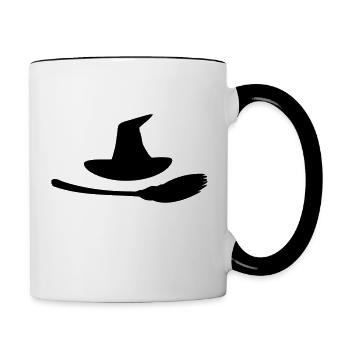 Witch's Hat Witch's Bhisl - Contrasting Mug - white/black - Right