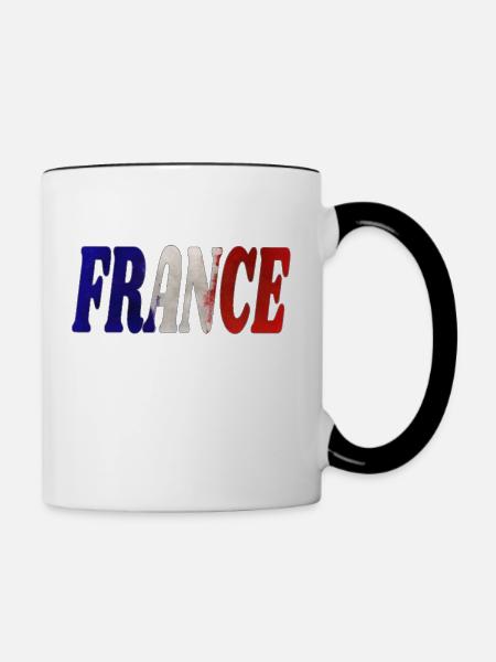 France - Tasse zweifarbig - Weiß/Schwarz