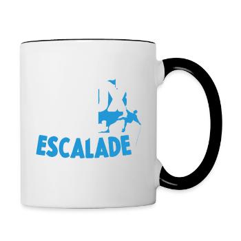 Je Peux Pas J'ai Escalade Cadeau Grimpeur Montagne - Mug contrasté - blanc/noir - Droite