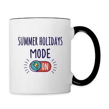 Summer Holidays Mode On - Contrasting Mug - white/black - Right