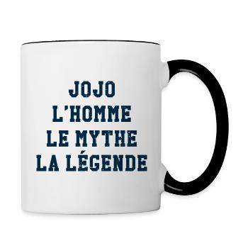 Jojo l'homme le mythe la légende - Mug contrasté - blanc/noir - Droite