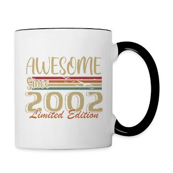 Les légendes sont nées en 2002 Vintage 2002 - Mug contrasté - blanc/noir - Droite