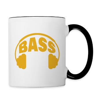 BASS - Tasse zweifarbig - Weiß/Schwarz - Rechts