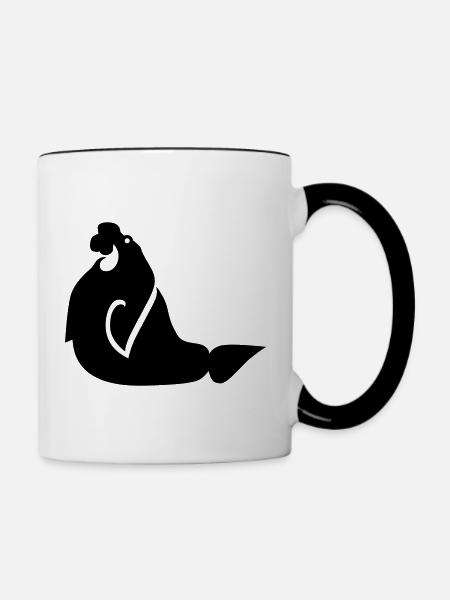 Walrus 01 - Tasse zweifarbig - Weiß/Schwarz