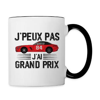 Je peux pas j ai grand prix - Mug contrasté - blanc/noir - Droite
