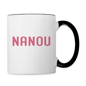 Nanou Geschenk Bestes Nanou der Welt - Tasse zweifarbig - Weiß/Schwarz - Rechts