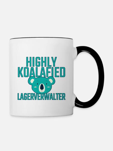 Lagerverwalter Koalafied - Tasse zweifarbig - Weiß/Schwarz