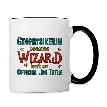 Geophysikerin Wizard Geophysik - Tasse zweifarbig - Weiß/Schwarz - Rechts