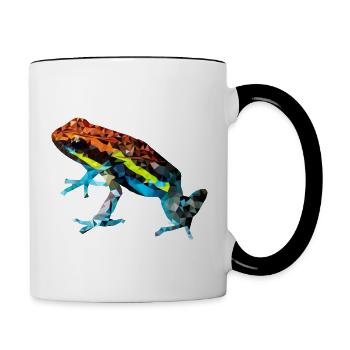 Cadeau de mosaïque Dendrobaten en grenouille fraîche - Mug contrasté - blanc/noir - Droite