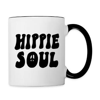 Hippie soul Hippie Seele - Tasse zweifarbig - Weiß/Schwarz - Rechts