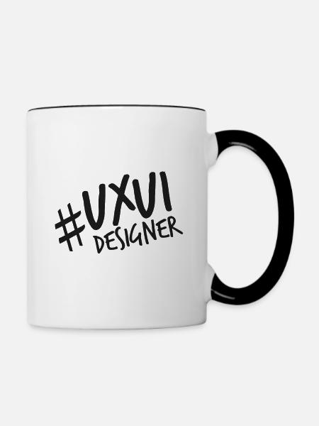UX UI Designer | Designer. Programmierer - Tasse zweifarbig - Weiß/Schwarz