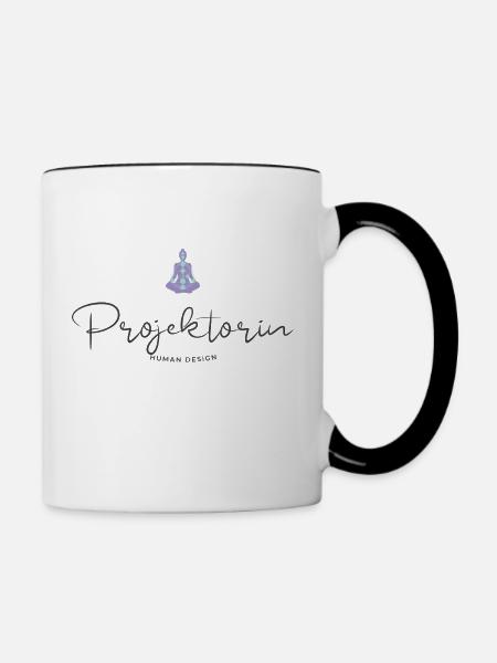 Human Design "Projektorin" - Tasse zweifarbig - Weiß/Schwarz