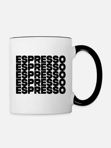 Espresso - Tasse zweifarbig - Weiß/Schwarz