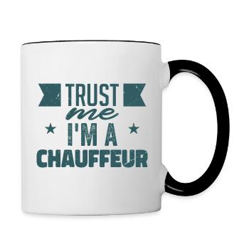 Chauffeur de voiture | Chauffeur Cadeau - Mug contrasté - blanc/noir - Droite