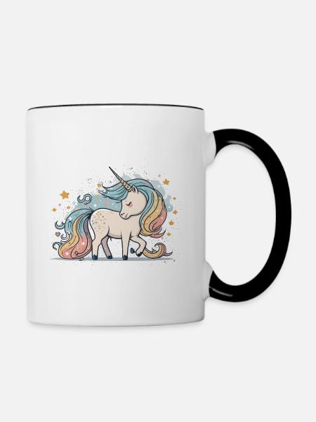 Pastellfarbenes Paradies - Tasse zweifarbig - Weiß/Schwarz