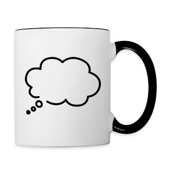 Thought bubble - Contrasting Mug - white/black - Right