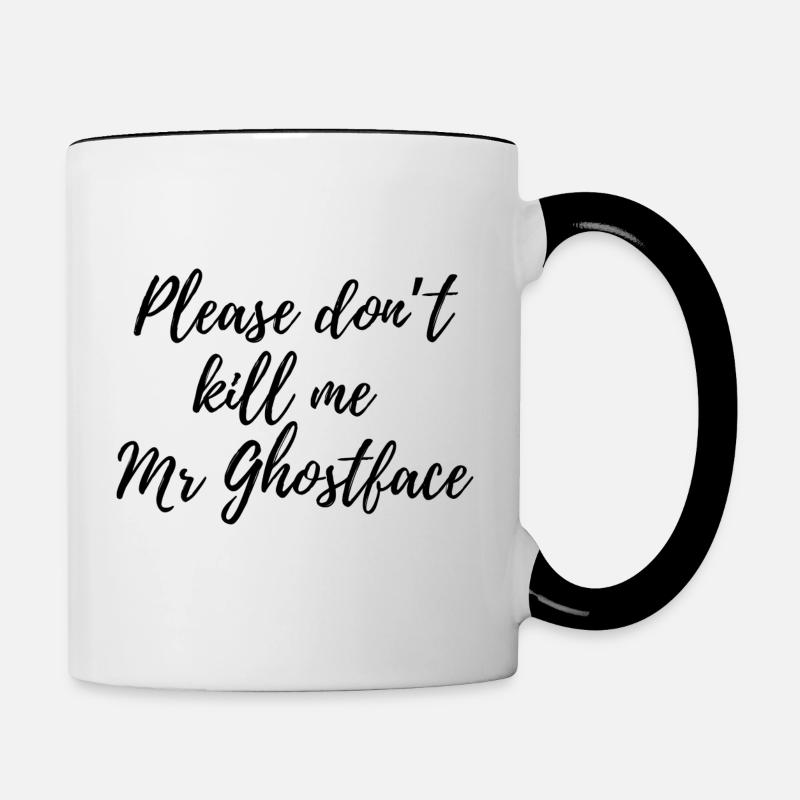 Please Mr Ghostface - Contrasting Mug - white/black