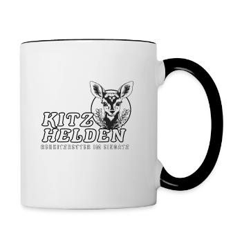 KITZRETTER im Einsatz - Tasse zweifarbig - Weiß/Schwarz - Rechts
