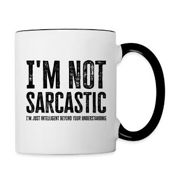 I'm Not Sarcastic. Just Intellectually Advanced - Contrasting Mug - white/black - Right