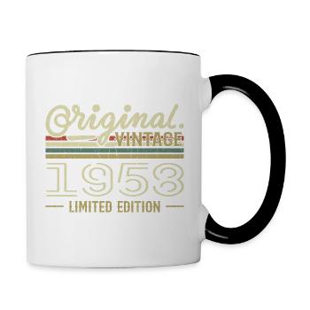 1958 Anniversaire Rétro 1958 Original 1958 Vintage - Mug contrasté - blanc/noir - Droite