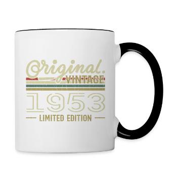 1953 Anniversaire Rétro 1953 Original 1953 Vintage - Mug contrasté - blanc/noir - Droite