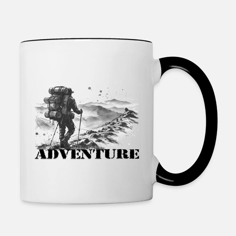 Aventure - Mug contrasté - blanc/noir