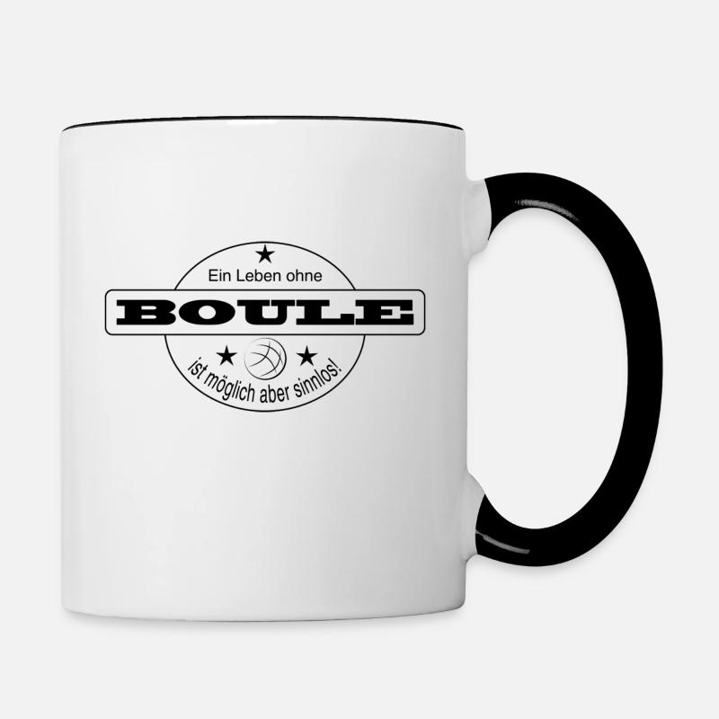 Leben ohne Boule - Tasse zweifarbig - Weiß/Schwarz