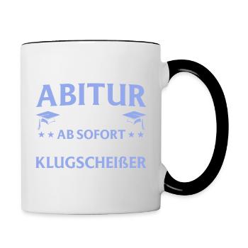 Abitur réussi en 2026 Examen final - Mug contrasté - blanc/noir - Droite