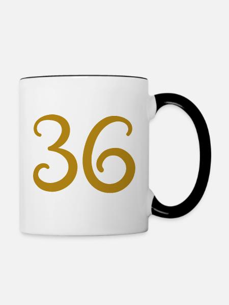36 - Tasse zweifarbig - Weiß/Schwarz