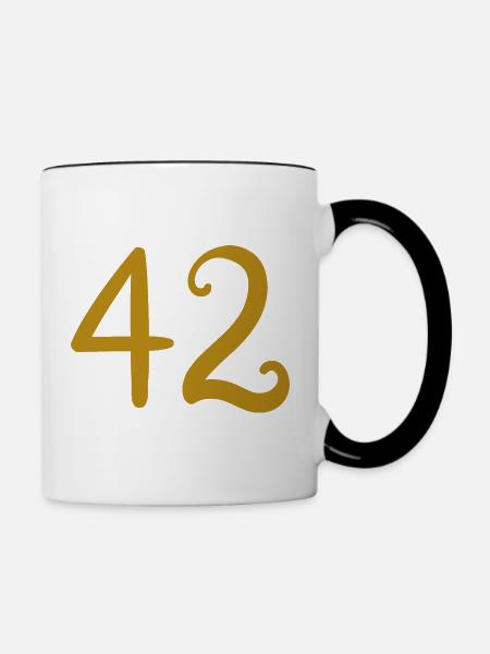 42 - Tasse zweifarbig - Weiß/Schwarz