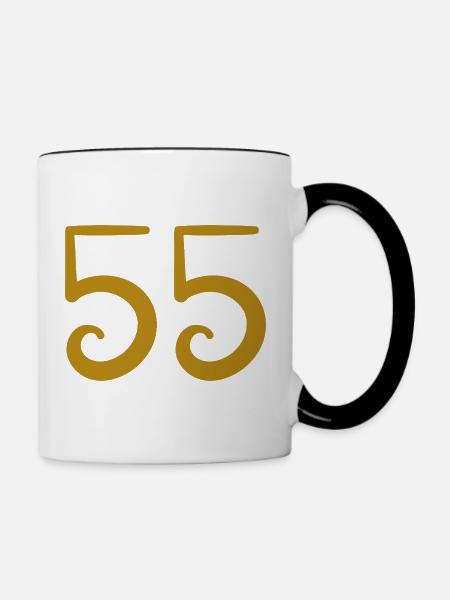 55 - Tasse zweifarbig - Weiß/Schwarz