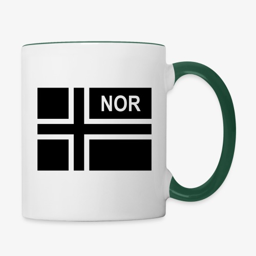 Norsk taktisk flagga Norge - NOR (vänster) - Tvåfärgad mugg