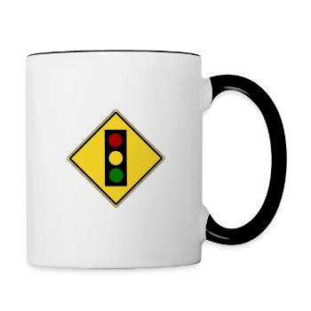 Bouclier AMPEL - Mug contrasté - blanc/noir - Droite