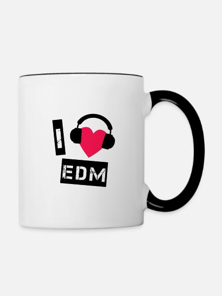 EDM ELECTRO - Tasse zweifarbig - Weiß/Schwarz