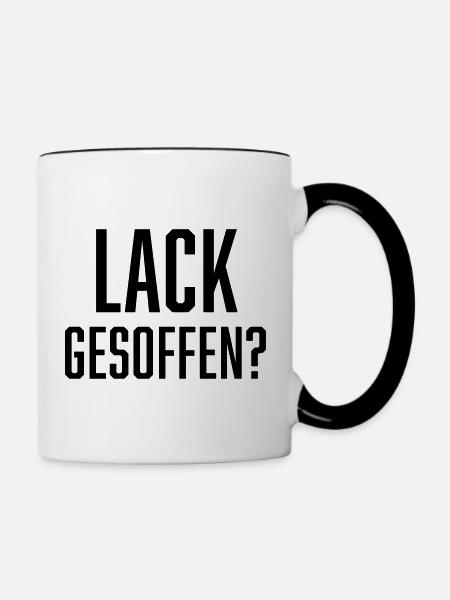 Lack gesoffen? - Tasse zweifarbig - Weiß/Schwarz